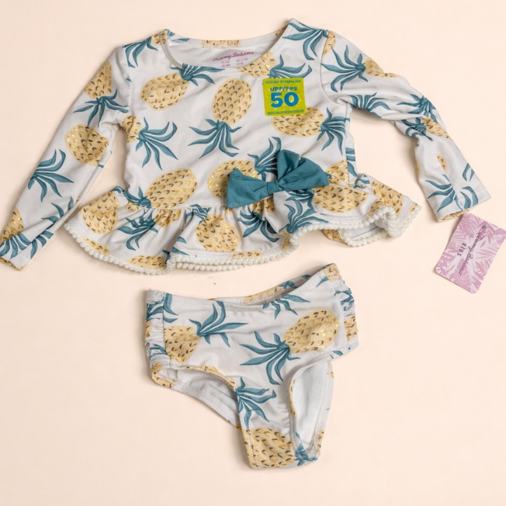 Tommy Bahama Pineapple rash guard swimsuit 18m